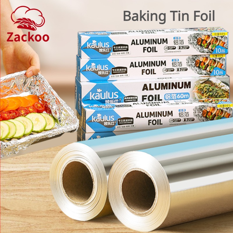 Aluminum Foil Heavy Duty - Zackoo 10/20/40M Folia aluminiowa do pieczenia