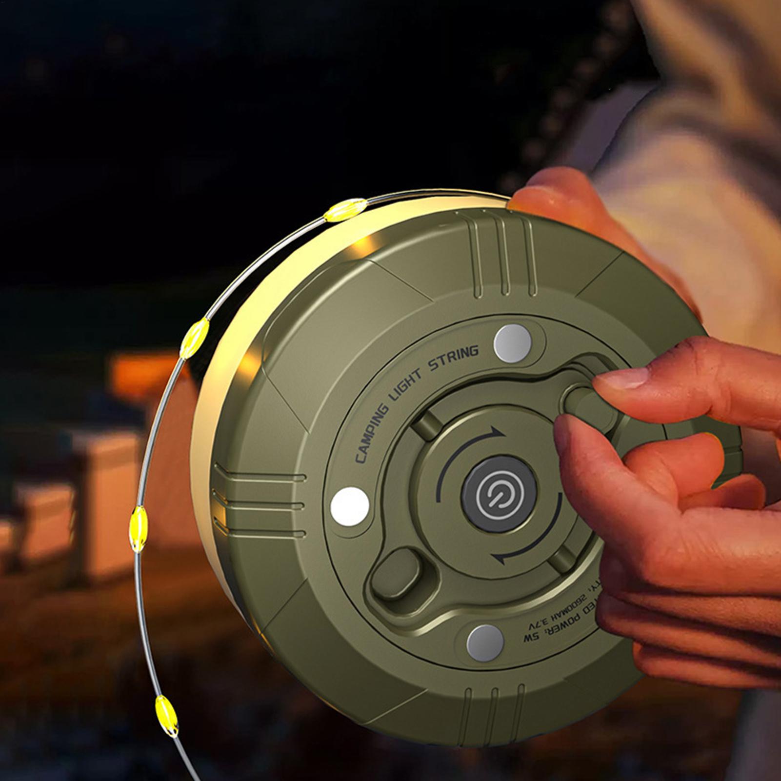 Camping Cooking Accessories - Wysuwane lampki kempingowe 20m, ładowane przez