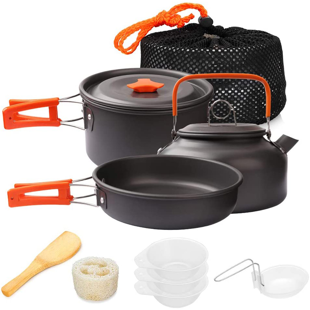 Camping Cooking Recipes - 1 sztuk/1 zestaw zestaw naczyń kempingowych