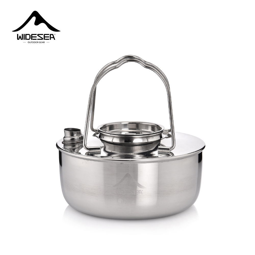 Camping Cooking Kit - Widesea Camping Outdoor 1.7L SS304 Czajnik