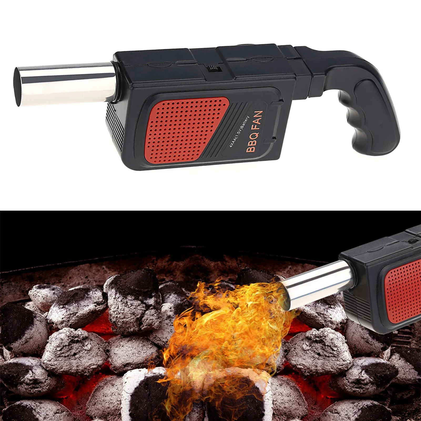 Camping Cooking Accessories - Przenośny, ręczny, elektryczny wentylator do grilla,