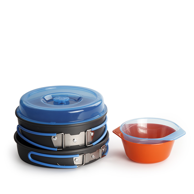 Camping Cooking Kit - Naczynia kempingowe Zestaw garnków i misek