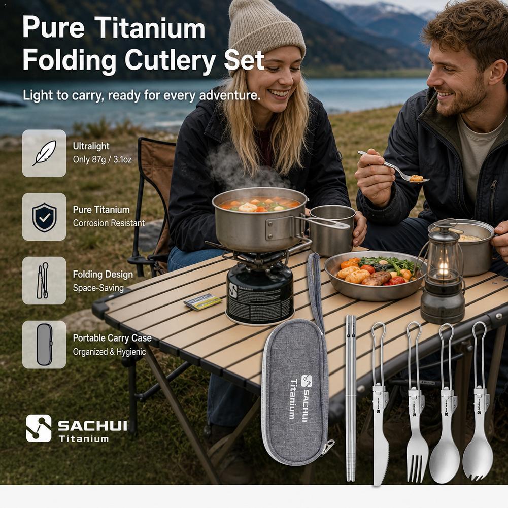 Tytanowy zestaw sztućców kempi – Camp Spork Set recenzja i cena