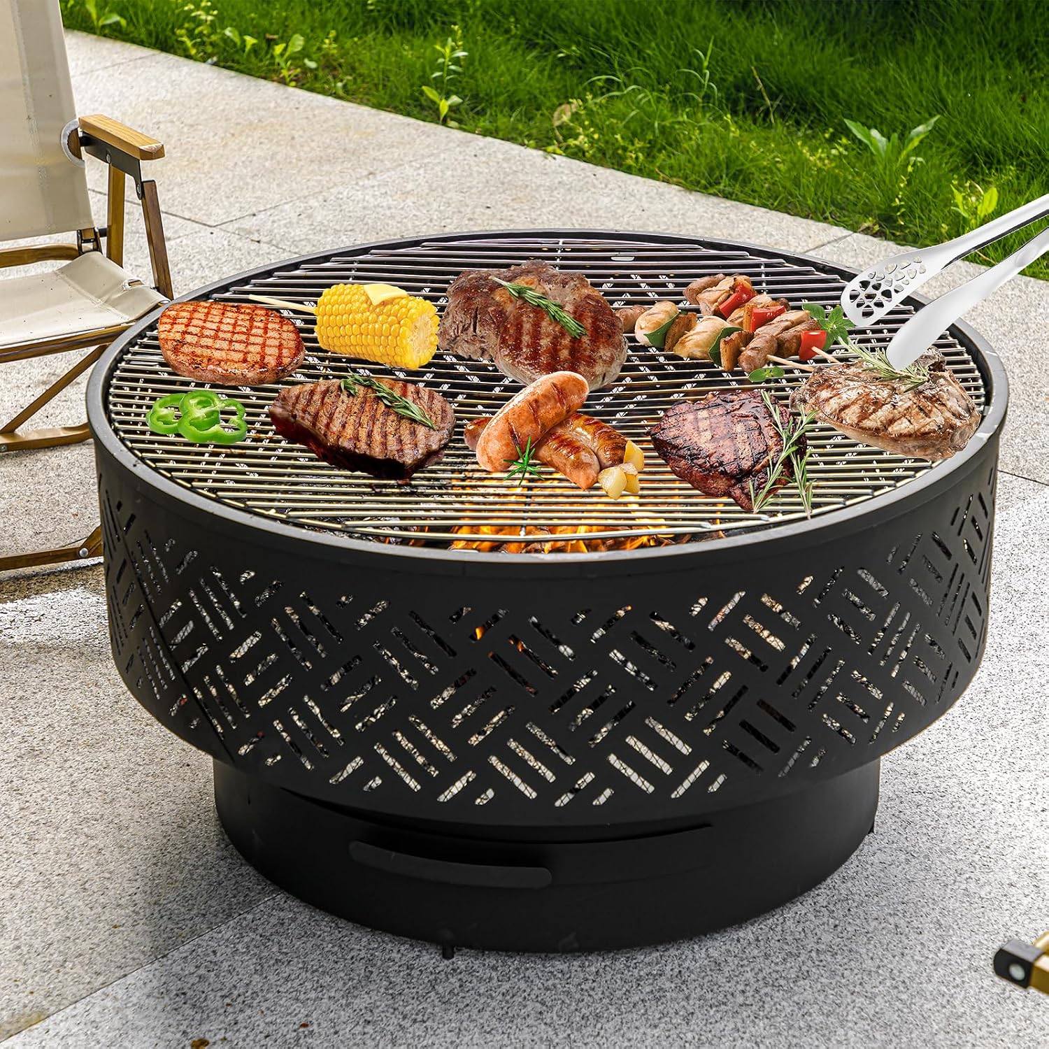 Okrągły metalowy stół do palen – Camping Cooking Table recenzja i cena
