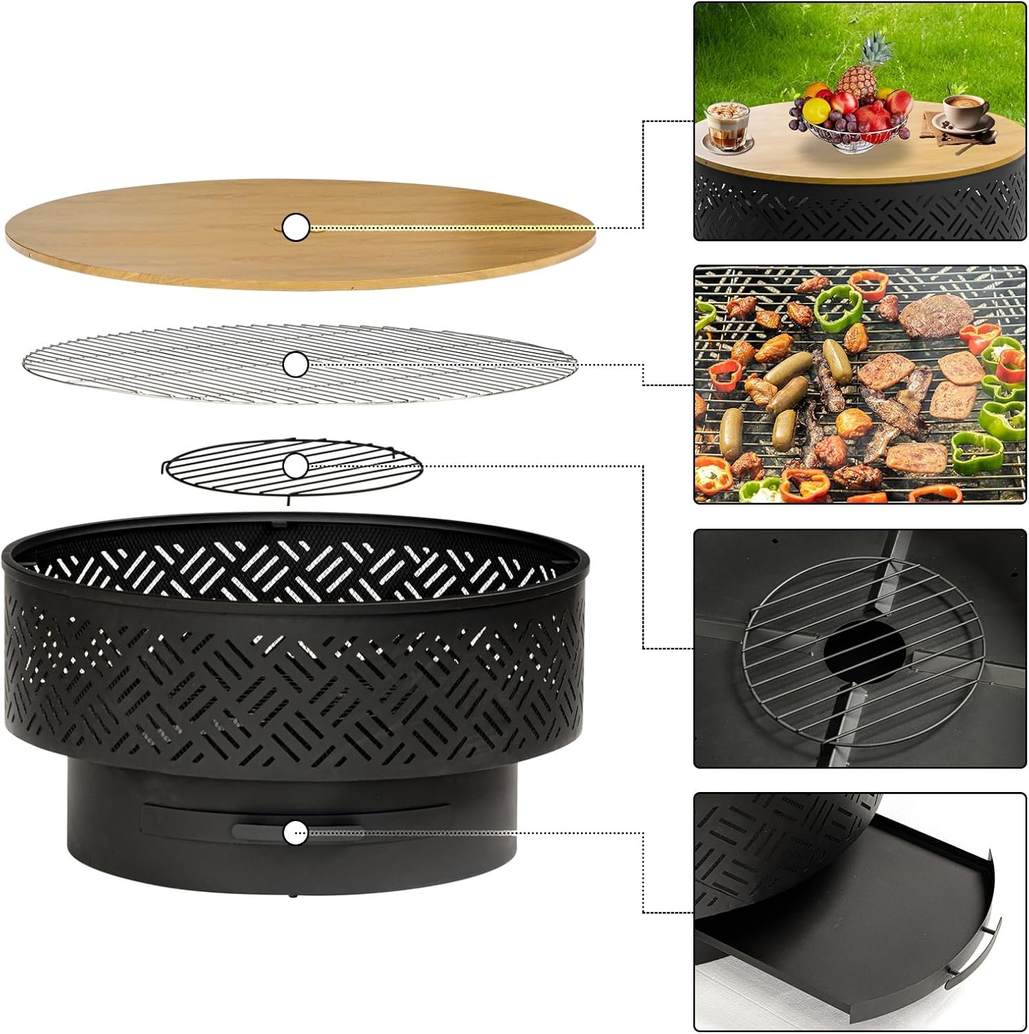 Okrągły metalowy stół do palen – Camping Cooking Table recenzja i cena