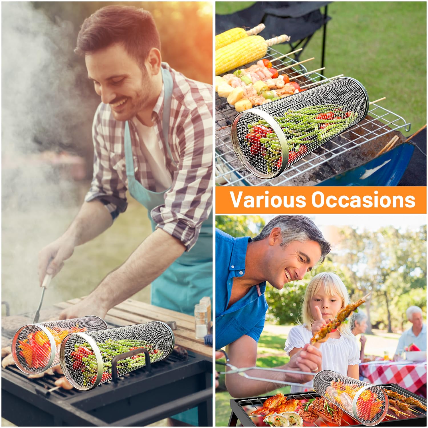 2-częściowe kosze do grillowan – Camping Cooking Recipes recenzja i cena