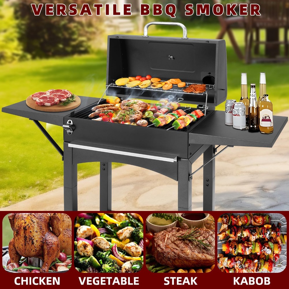 Grill węglowy z bocznymi stojk – Camping Cooking Table recenzja i cena