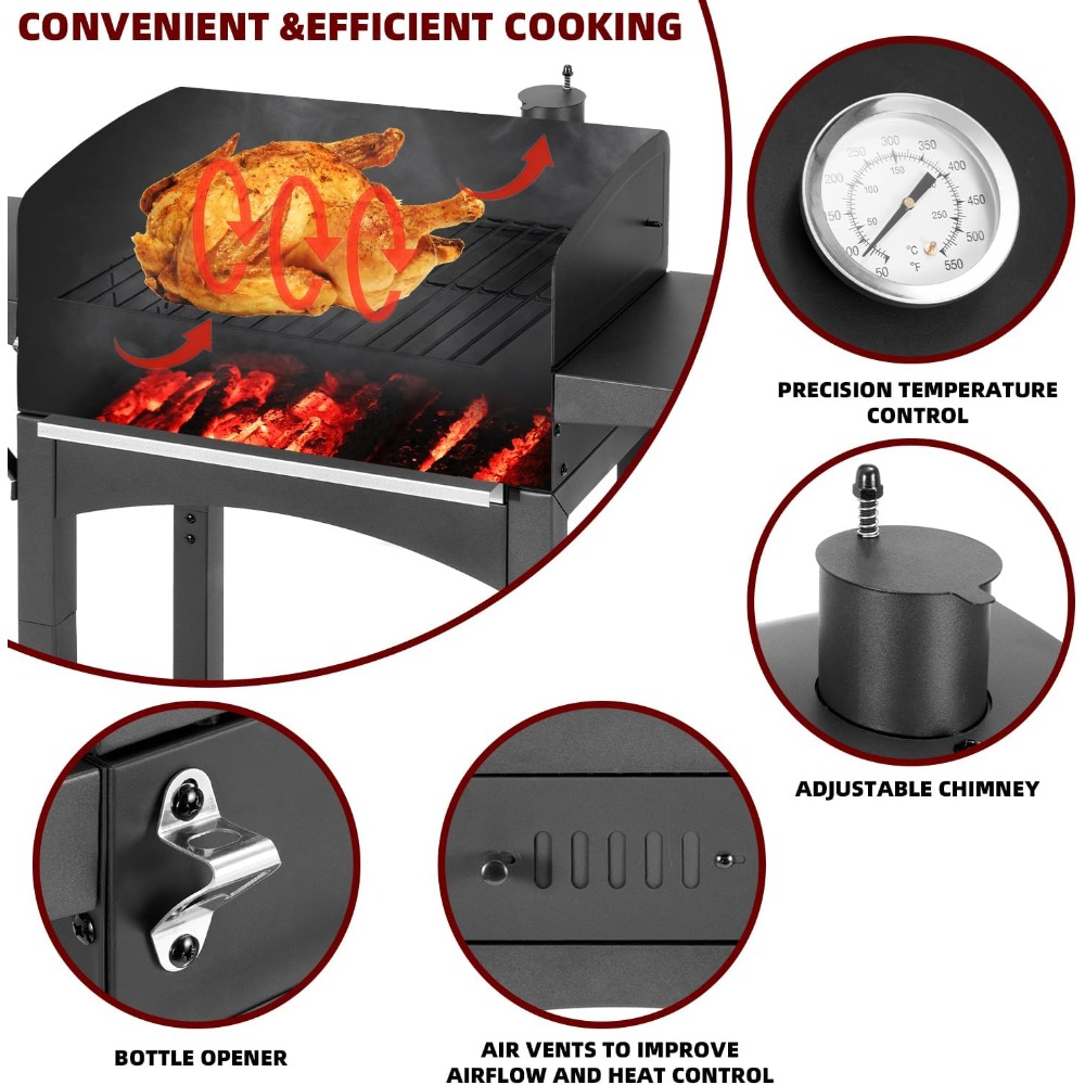 Grill węglowy z bocznymi stojk – Camping Cooking Table recenzja i cena